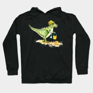 Baby Dinosaur T-Rex on the Beach Hoodie